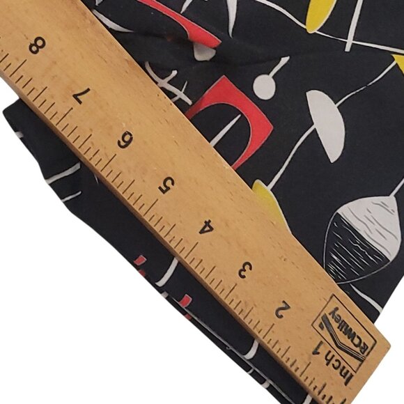 Collectif Caterina Swing Dress Black Mid-Century Atomic 2XL US 14 Rockabilly - Picture 11 of 16